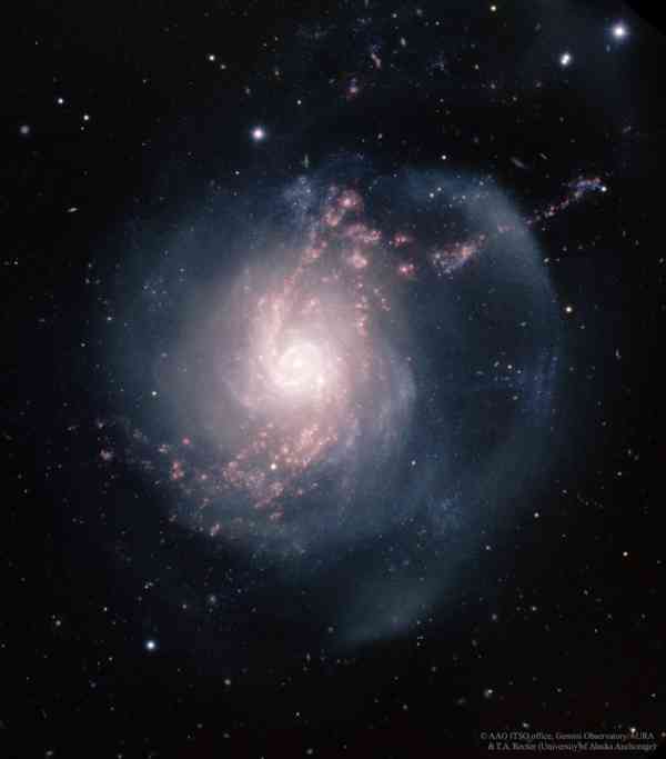 NGC 3310: A Starburst Spiral Galaxy - 2026-04-05 - Image by AAO ITSO Office, 
Gemini Obs./AURA & 
T. A. Rector 
(U. Alaska Anchorage) (NASA Astronomy Picture of the Day)